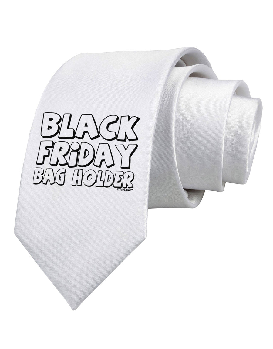 Black Friday Bag Holder Printed White Necktie