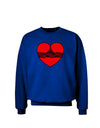 Black Lace Panty Heart Adult Dark Sweatshirt-Sweatshirts-TooLoud-Deep-Royal-Blue-Small-Davson Sales