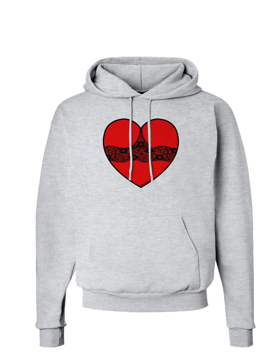 Black Lace Panty Heart Hoodie Sweatshirt-Hoodie-TooLoud-White-Small-Davson Sales