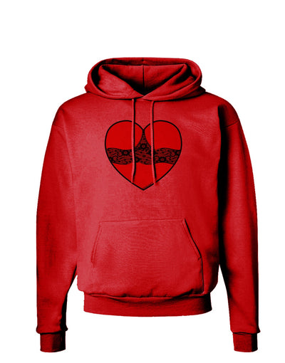 Black Lace Panty Heart Hoodie Sweatshirt-Hoodie-TooLoud-Red-Small-Davson Sales