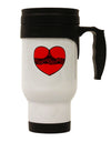 Black Lace Panty Heart Stainless Steel 14oz Travel Mug-Travel Mugs-TooLoud-White-Davson Sales