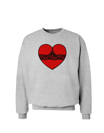 Black Lace Panty Heart Sweatshirt-Sweatshirts-TooLoud-AshGray-Small-Davson Sales