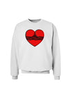 Black Lace Panty Heart Sweatshirt-Sweatshirts-TooLoud-White-Small-Davson Sales