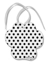 Black Polka Dots on White Paw Print Shaped Ornament All Over Print by TooLoud-Ornament-TooLoud-White-Davson Sales