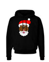 Black Santa Claus Face Christmas Dark Hoodie Sweatshirt-Hoodie-TooLoud-Black-Small-Davson Sales