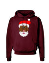 Black Santa Claus Face Christmas Dark Hoodie Sweatshirt-Hoodie-TooLoud-Maroon-Small-Davson Sales