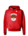 Black Santa Claus Face Christmas Dark Hoodie Sweatshirt-Hoodie-TooLoud-Red-Small-Davson Sales