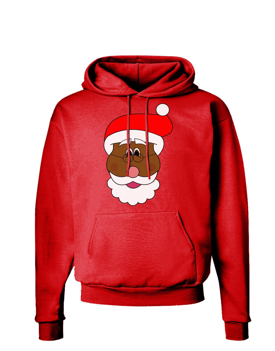 Black Santa Claus Face Christmas Dark Hoodie Sweatshirt-Hoodie-TooLoud-Black-Small-Davson Sales