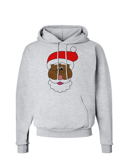 Black Santa Claus Face Christmas Hoodie Sweatshirt-Hoodie-TooLoud-AshGray-Small-Davson Sales