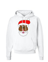 Black Santa Claus Face Christmas Hoodie Sweatshirt-Hoodie-TooLoud-White-Small-Davson Sales