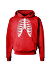 Black Skeleton Bones Ribcage with Heart Dark Hoodie Sweatshirt-Hoodie-TooLoud-Red-Small-Davson Sales