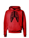 Black Skeleton Bones Ribcage with Heart Hoodie Sweatshirt-Hoodie-TooLoud-Red-Small-Davson Sales