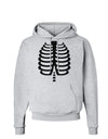 Black Skeleton Ribcage Halloween Hoodie Sweatshirt-Hoodie-TooLoud-AshGray-Small-Davson Sales