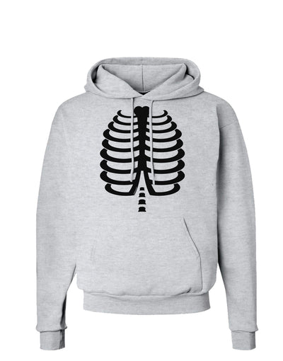 Black Skeleton Ribcage Halloween Hoodie Sweatshirt-Hoodie-TooLoud-AshGray-Small-Davson Sales