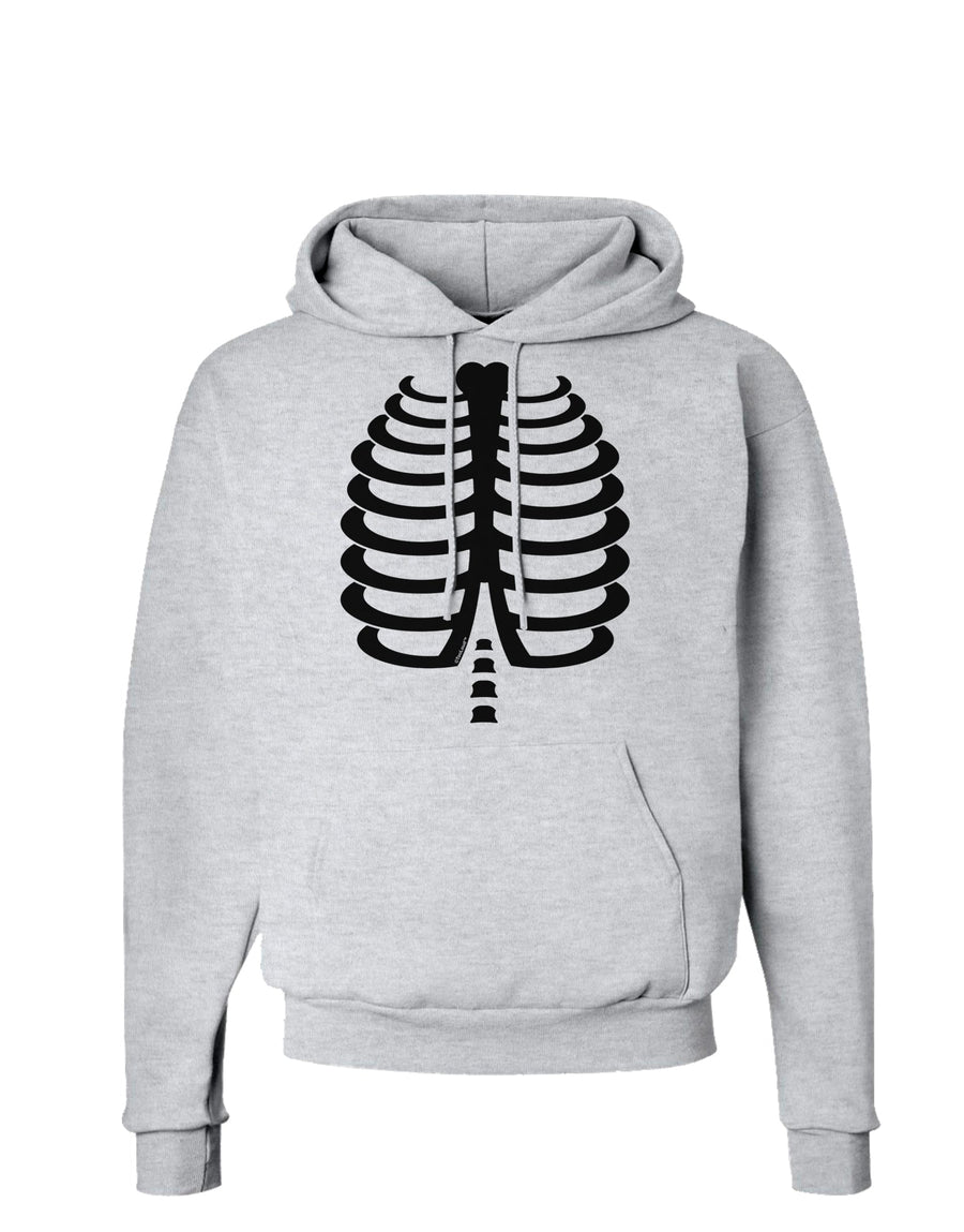 Black Skeleton Ribcage Halloween Hoodie Sweatshirt-Hoodie-TooLoud-White-Small-Davson Sales