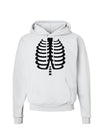 Black Skeleton Ribcage Halloween Hoodie Sweatshirt-Hoodie-TooLoud-White-Small-Davson Sales