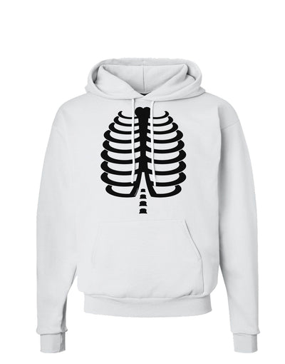 Black Skeleton Ribcage Halloween Hoodie Sweatshirt-Hoodie-TooLoud-White-Small-Davson Sales