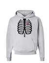 Black Skeleton Ribcage with Pink Heart Halloween Hoodie Sweatshirt-Hoodie-TooLoud-AshGray-Small-Davson Sales