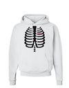 Black Skeleton Ribcage with Pink Heart Halloween Hoodie Sweatshirt-Hoodie-TooLoud-White-Small-Davson Sales