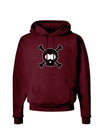 Black Skull and Crossbones Dark Hoodie Sweatshirt-Hoodie-TooLoud-Maroon-Small-Davson Sales