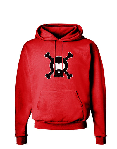 Black Skull and Crossbones Dark Hoodie Sweatshirt-Hoodie-TooLoud-Red-Small-Davson Sales