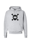 Black Skull and Crossbones Hoodie Sweatshirt-Hoodie-TooLoud-AshGray-Small-Davson Sales