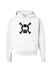 Black Skull and Crossbones Hoodie Sweatshirt-Hoodie-TooLoud-White-Small-Davson Sales