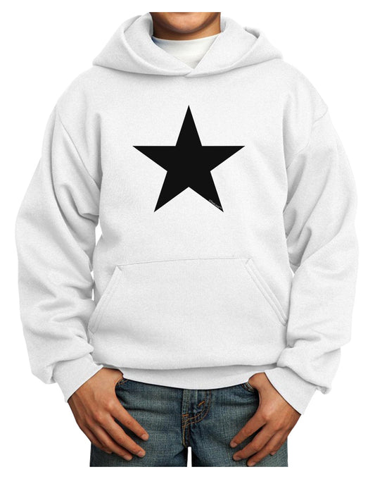 Black Star Youth Hoodie Pullover Sweatshirt-Youth Hoodie-TooLoud-White-XS-Davson Sales
