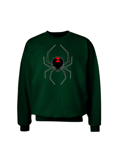 Black Widow Spider Design Adult Dark Sweatshirt-Sweatshirts-TooLoud-Deep-Forest-Green-Small-Davson Sales