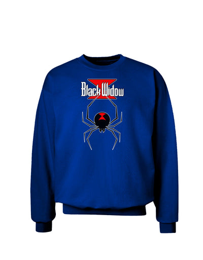 Black Widow Spider Design - Logo Adult Dark Sweatshirt-Sweatshirts-TooLoud-Deep-Royal-Blue-Small-Davson Sales