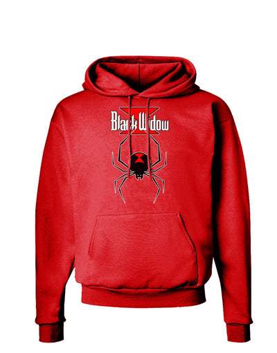 Black Widow Spider Design - Logo Dark Hoodie Sweatshirt-Hoodie-TooLoud-Red-Small-Davson Sales