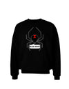 Black Widow Spider Design - Text Adult Dark Sweatshirt-Sweatshirts-TooLoud-Black-Small-Davson Sales