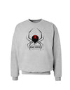 Black Widow Spider Design - Text Sweatshirt-Sweatshirts-TooLoud-AshGray-Small-Davson Sales