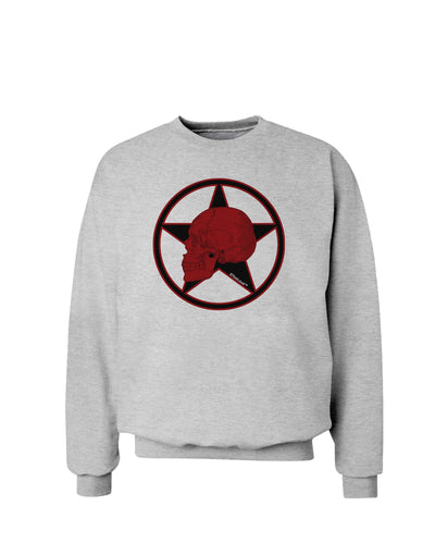 Blood Red Skull Sweatshirt by TooLoud-Sweatshirts-TooLoud-AshGray-Small-Davson Sales