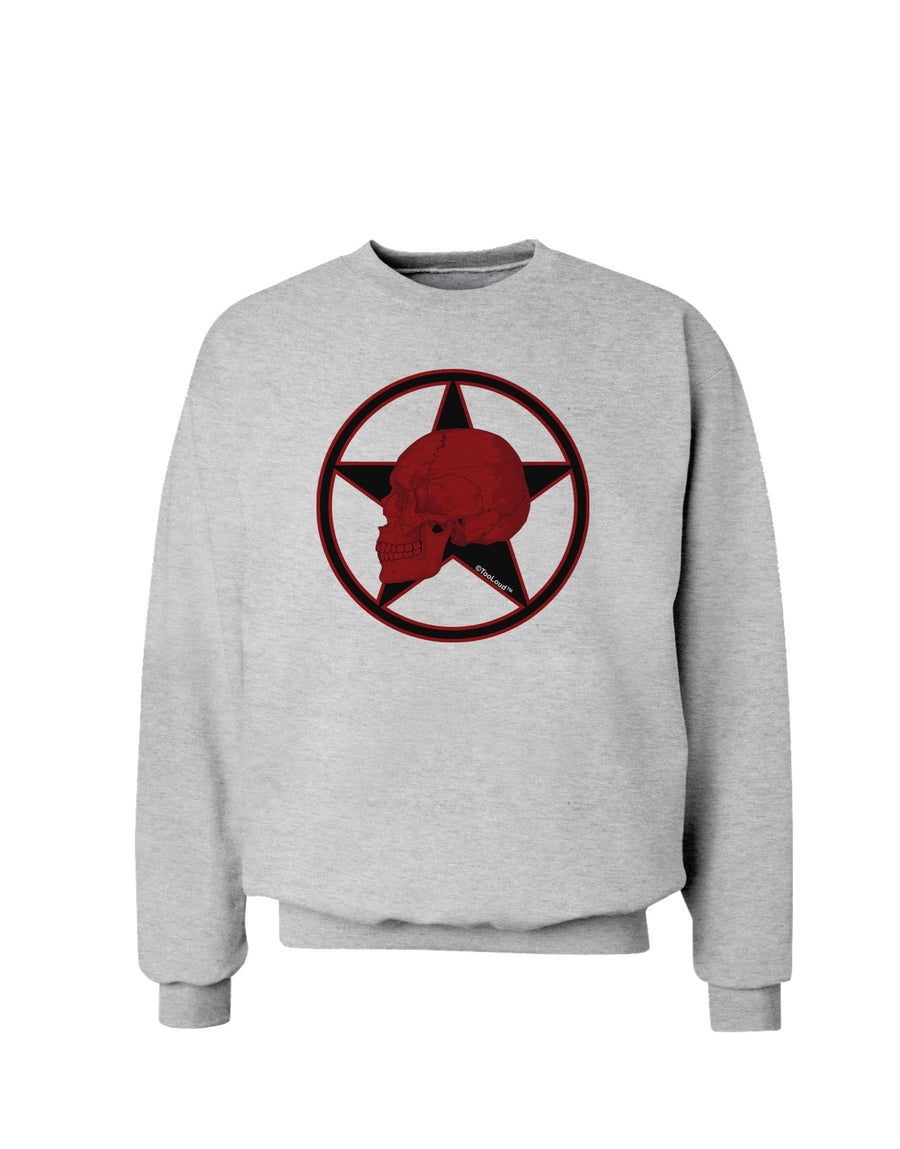 Blood Red Skull Sweatshirt by TooLoud-Sweatshirts-TooLoud-White-Small-Davson Sales