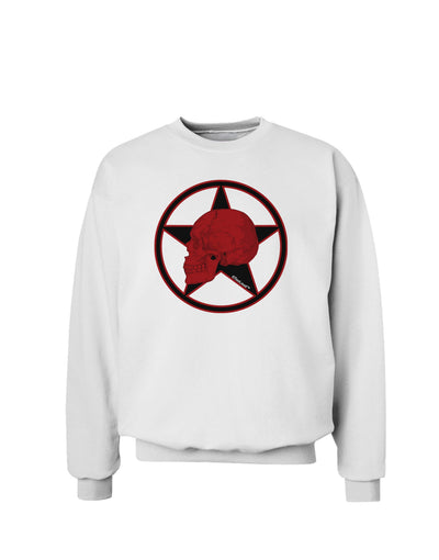 Blood Red Skull Sweatshirt by TooLoud-Sweatshirts-TooLoud-White-Small-Davson Sales