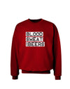 Blood Sweat and Beers Design Adult Dark Sweatshirt by TooLoud-Sweatshirts-TooLoud-Deep-Red-Small-Davson Sales