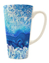 Blue Agate Geode Print 16 Ounce Conical Latte Coffee Mug - Expertly Crafted Drinkware-Conical Latte Mug-TooLoud-White-Davson Sales