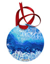 Blue Agate Geode Print Circular Metal Ornament All Over Print-Ornament-TooLoud-White-Davson Sales