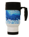 Blue Agate Geode Print Stainless Steel 14oz Travel Mug All Over Print-Travel Mugs-TooLoud-White-Davson Sales