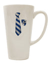 Blue and Silver Wizard Tie Conical Latte Coffee Mug - Expertly Crafted Drinkware TooLoud-Conical Latte Mug-TooLoud-White-Davson Sales