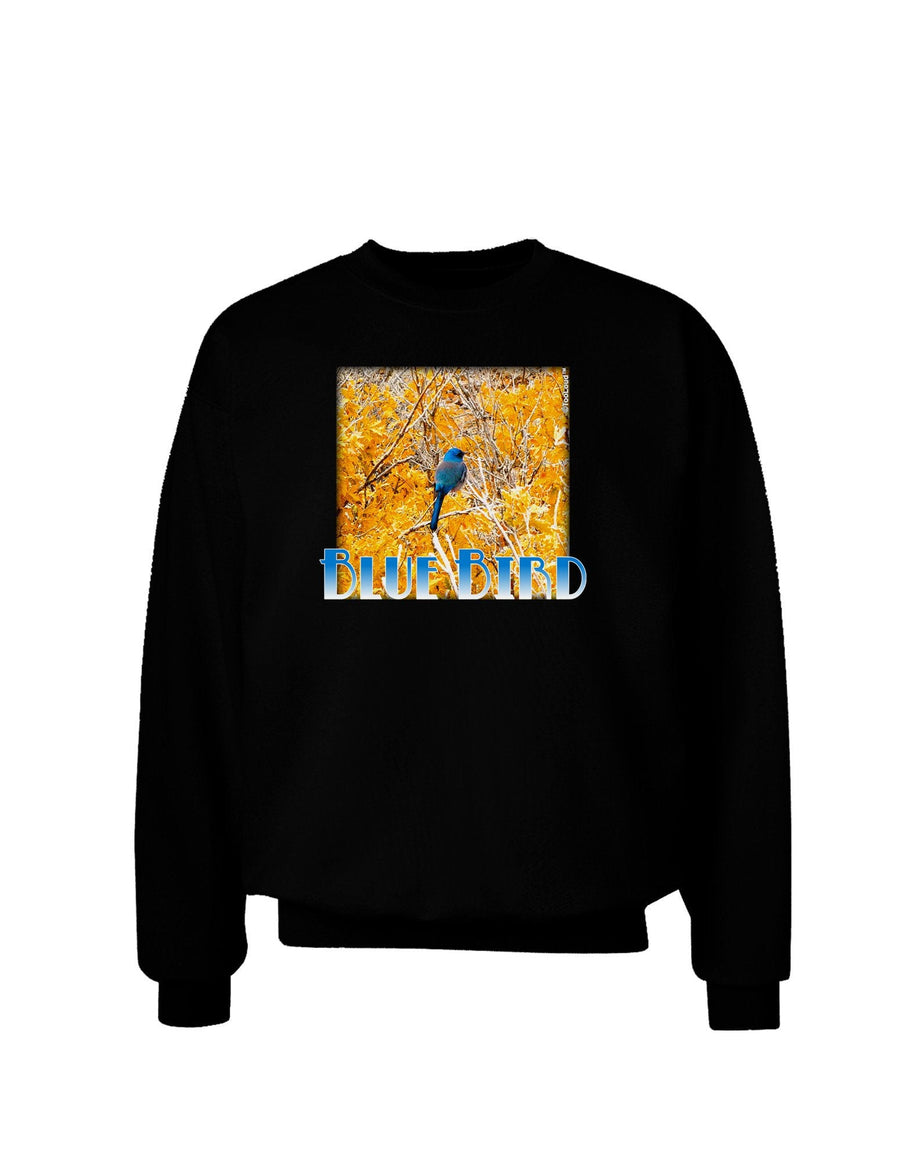 Blue Bird In Yellow Text Adult Dark Sweatshirt-Sweatshirts-TooLoud-Black-XXX-Large-Davson Sales