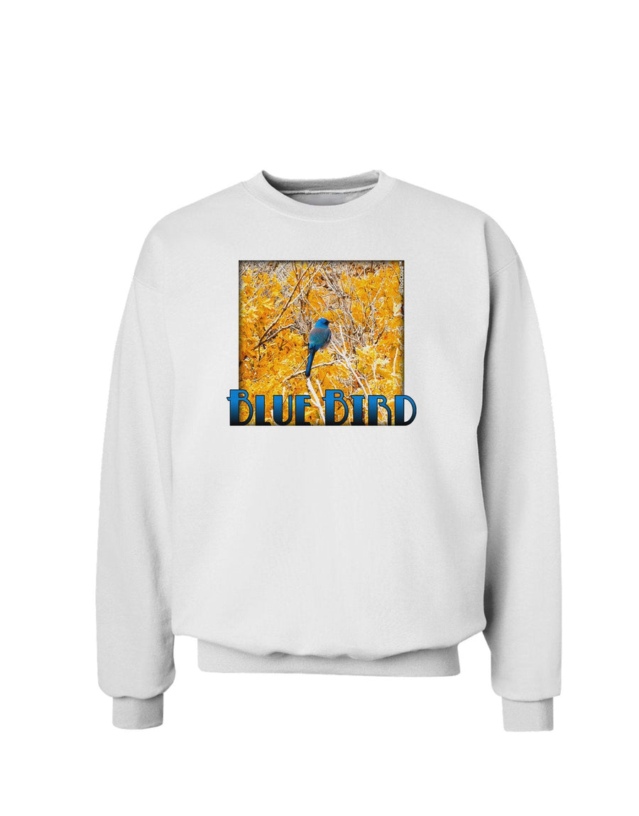 Blue Bird In Yellow Text Sweatshirt-Sweatshirts-TooLoud-White-XXX-Large-Davson Sales