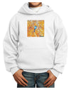 Blue Bird in Yellow Watercolor Youth Hoodie Pullover Sweatshirt-Youth Hoodie-TooLoud-White-XL-Davson Sales