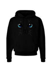 Blue-Eyed Cute Cat Face Dark Hoodie Sweatshirt-Hoodie-TooLoud-Black-Small-Davson Sales