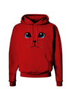 Blue-Eyed Cute Cat Face Dark Hoodie Sweatshirt-Hoodie-TooLoud-Red-Small-Davson Sales