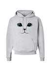 Blue-Eyed Cute Cat Face Hoodie Sweatshirt-Hoodie-TooLoud-AshGray-Small-Davson Sales