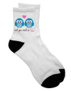 Blue Owls Adult Short Socks - A Must-Have for Owl Enthusiasts - by TooLoud-Socks-TooLoud-White-Ladies-4-6-Davson Sales