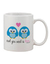 Blue Owls Printed 11 oz Coffee Mug - A Must-Have for Drinkware Enthusiasts TooLoud-11 OZ Coffee Mug-TooLoud-White-Davson Sales