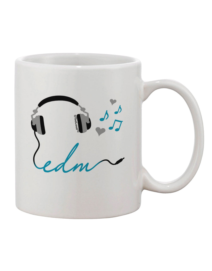 Blue Printed 11 oz Coffee Mug for EDM Enthusiasts - A Must-Have Drinkware Essential for the Discerning Connoisseur - TooLoud-11 OZ Coffee Mug-TooLoud-White-Davson Sales